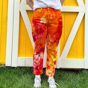 81 pound custom ice dyed pants